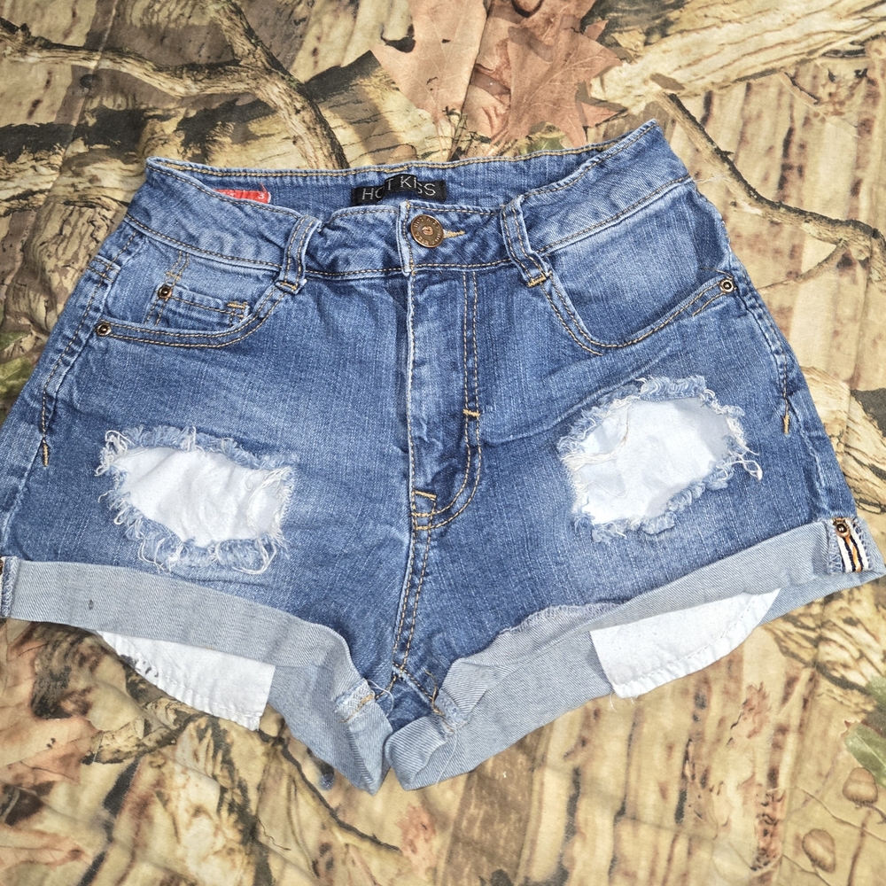 Kiss Women's Blue Denim Shorts